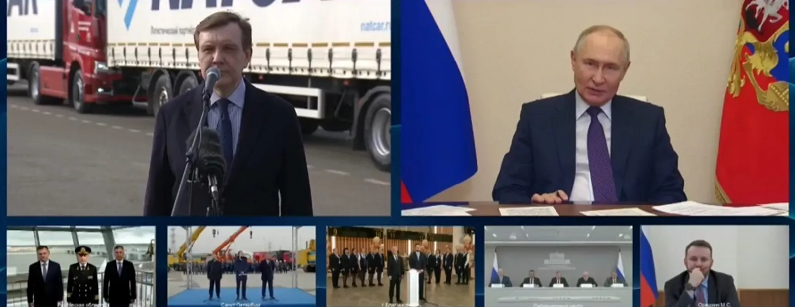 Путин открыл движение беспилотных грузовиков по трассе М-12 "Восток"