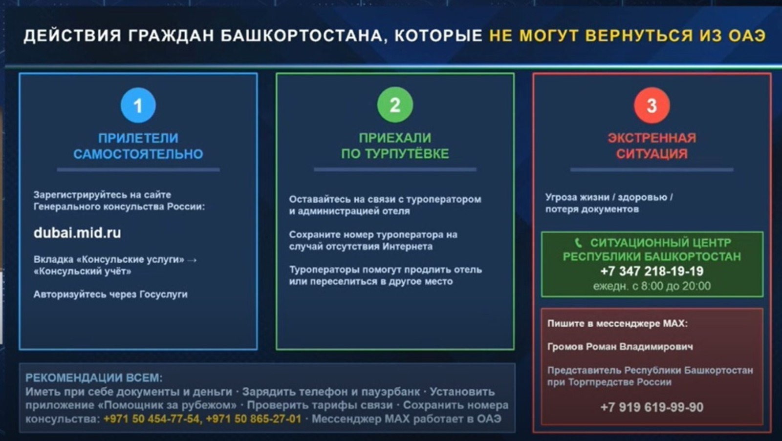 Яҡын Көнсығыш илдәренән ҡайта алмаған туристар проблемаһын хәл итеү